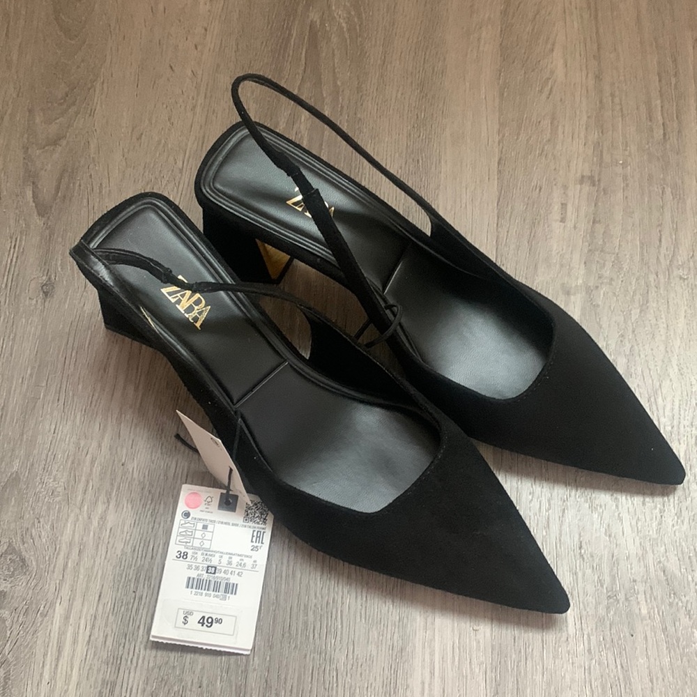 Zara Slingback Heels NWT